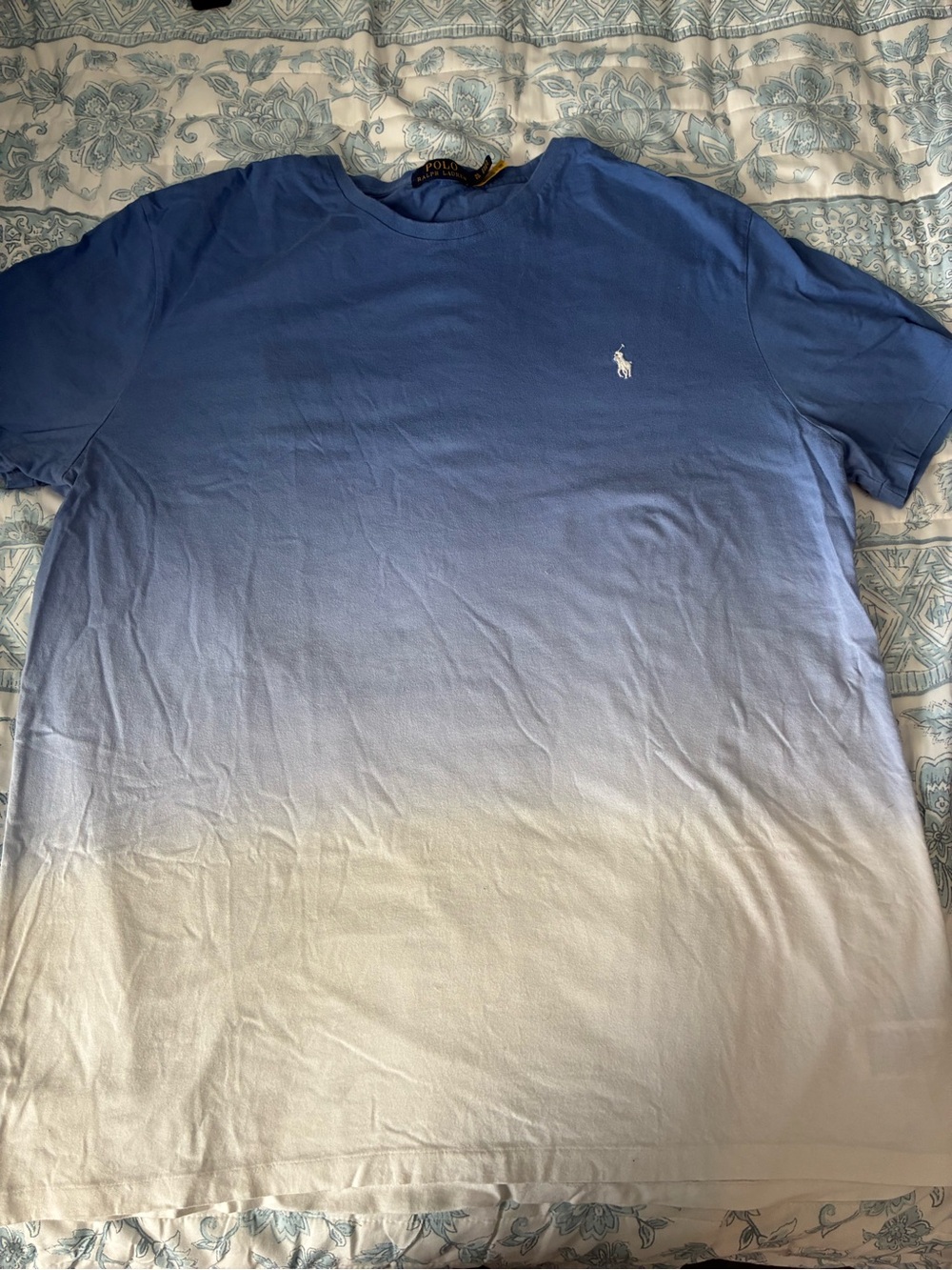 Polo by Ralph Lauren Blue-to-White Ombre Crew Neck Tee